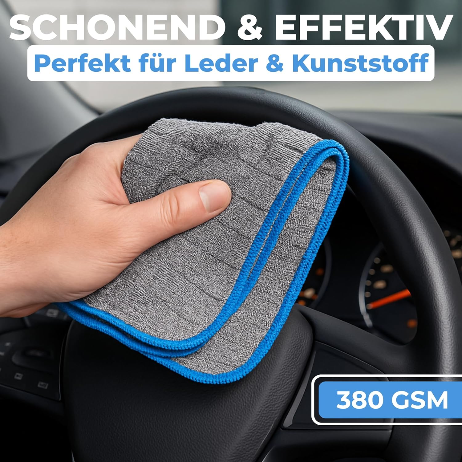 All-Purpose Microfiber Cloth 380 GSM – Q1 | 6-Pack