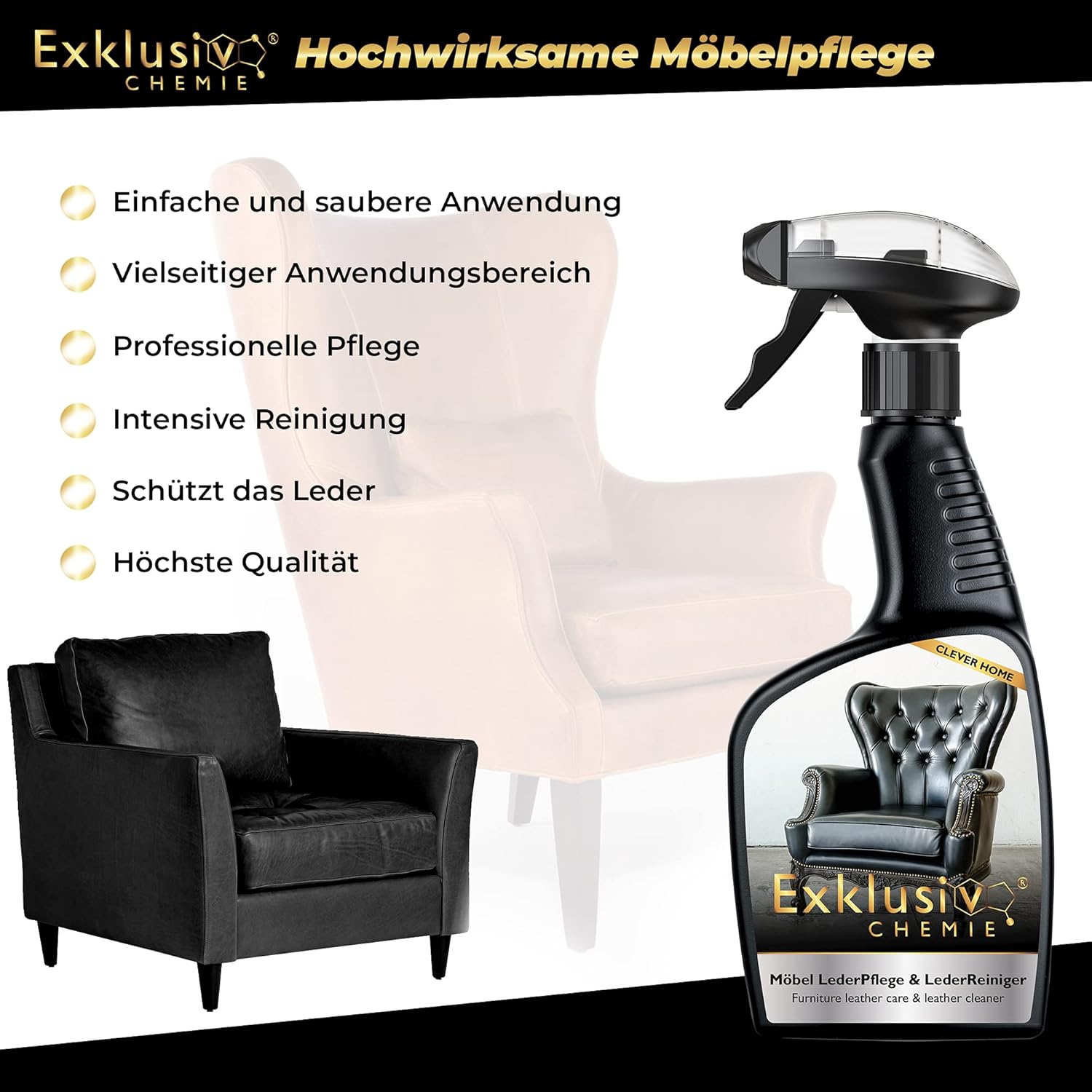 Genuine Leather Care & Leather Cleaner for Furniture