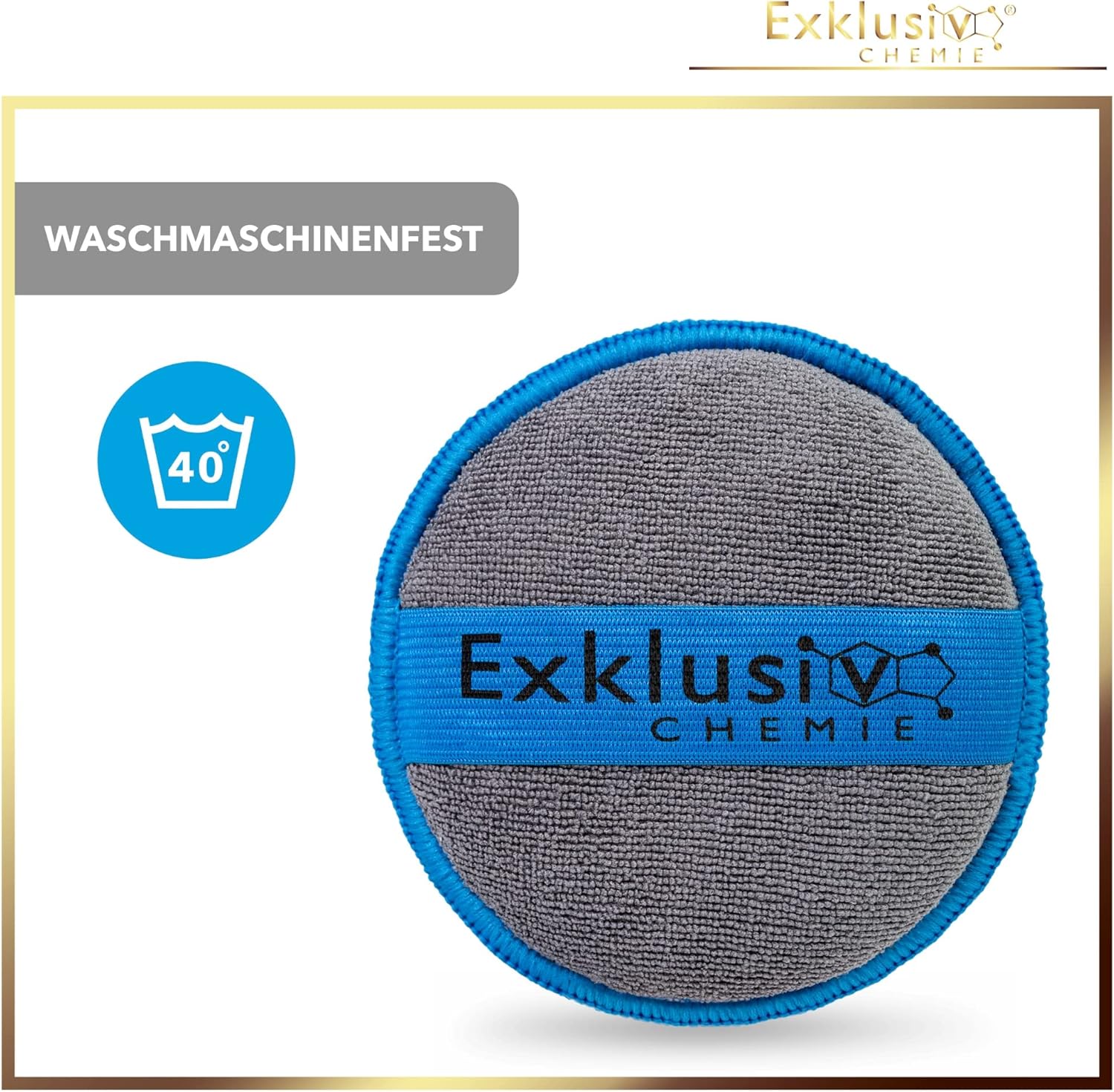 Hand polishing sponge pad, 4 pieces + microfibre cloth Q1 GSM 380