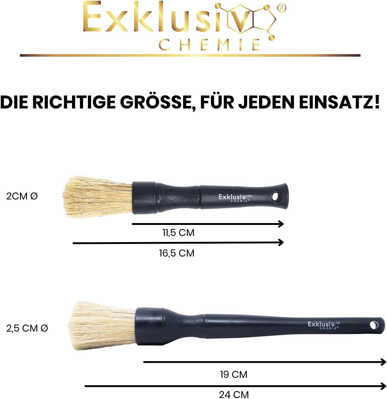 Detailing Brush Set Natural Bristles