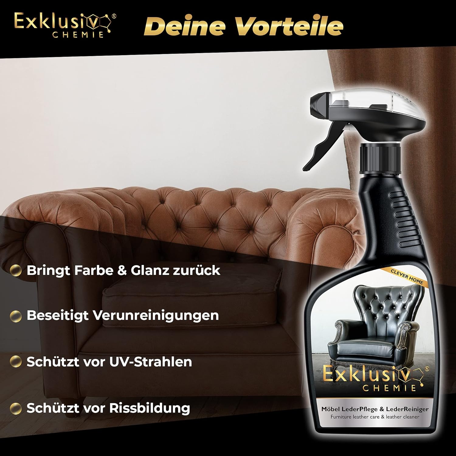 Genuine Leather Care & Leather Cleaner for Furniture
