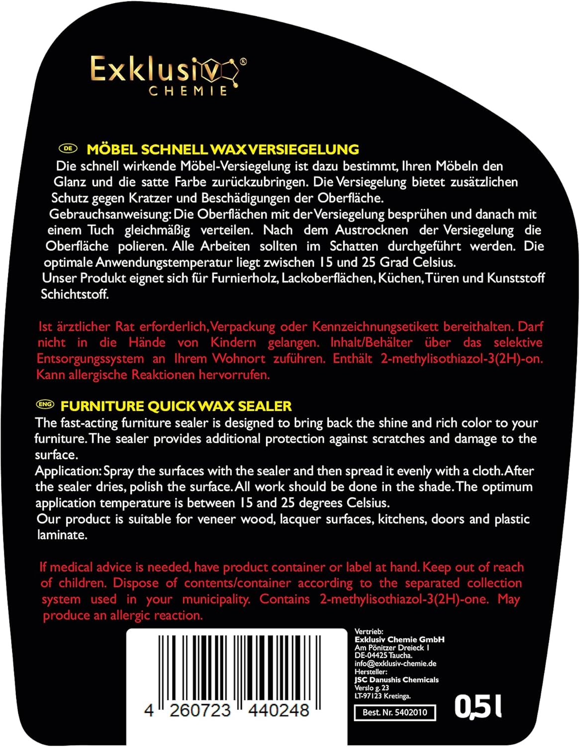 Furniture Quick Wax Sealant